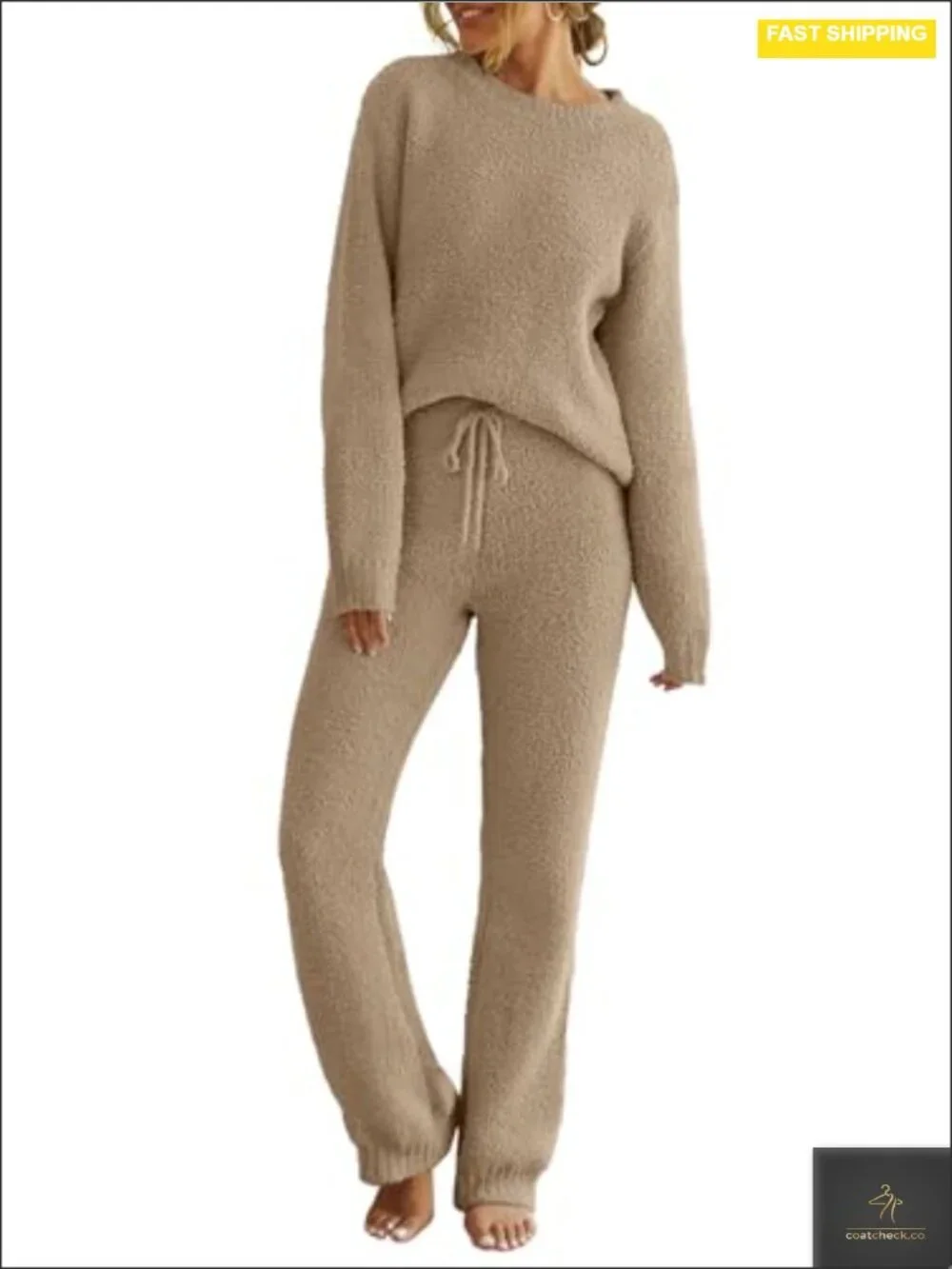 Cozy Fuzzy Fleece 2 Piece Pajama Set Long Sleeve